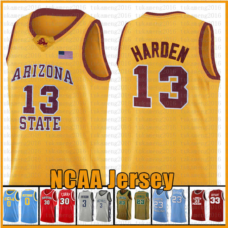

NCAA Harden Basketball Jersey Arizona University State Bethel Irish High School Jerseys 23 2 Leonard 3 Wade 11 Irving 30 Curry, Please buy 10 piece - if only need logos