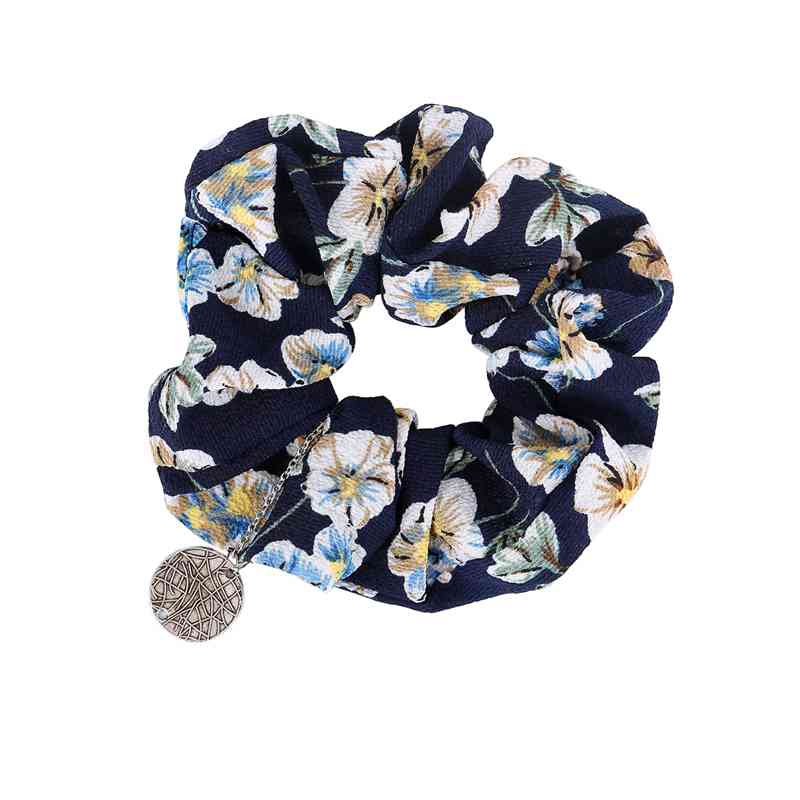 Small fresh floral large intestine circle seamless stretch fabric hair ring hair rope female jewelry