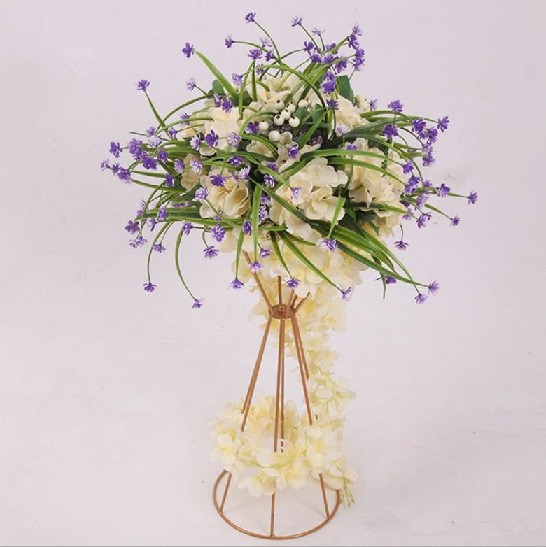 Wedding Gold Centerpieces Tall Metal Flower Vase Wedding Decoration Party Road Lead Floor Vase Event Party Decoration