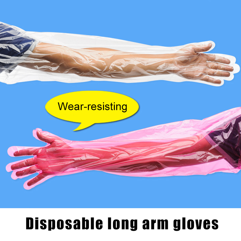50 Pcs/Bag Disposable Long Arm Gloves Soft Thicken for Veterinary Examination 899
50 Pcs/Bag Disposable Long Arm Gloves Soft Thicken for Veterinary Examination 899