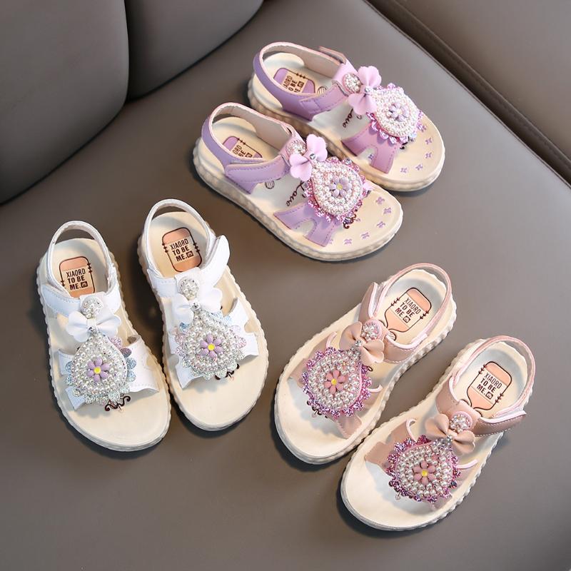 Sandals Children Shoes Summer Baby Sandals For Girls Infant Kids Baby Girls Summer Open Toe Flower Pearl Princess Shoes, White
Sandals Children Shoes Summer Baby Sandals For Girls Infant Kids Baby Girls Summer Open Toe Flower Pearl Princess Shoes, White