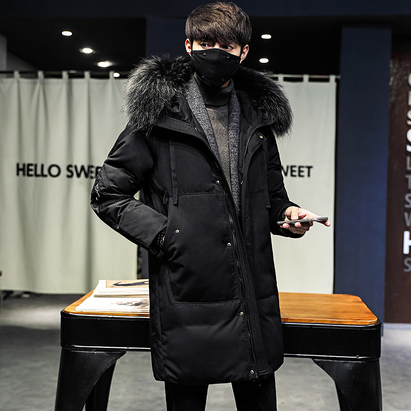 Down jacket men 2019 winter new casual men's long down jacket loose thick men's clothing, Black
Down jacket men 2019 winter new casual men's long down jacket loose thick men's clothing, Black