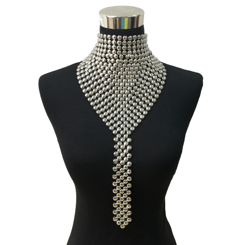 Manilai Fashion Metal Chokers Jewelry Neck Bib Collar Torques Long Chain Tassels Statement Necklaces Pendants Women Gift J190625