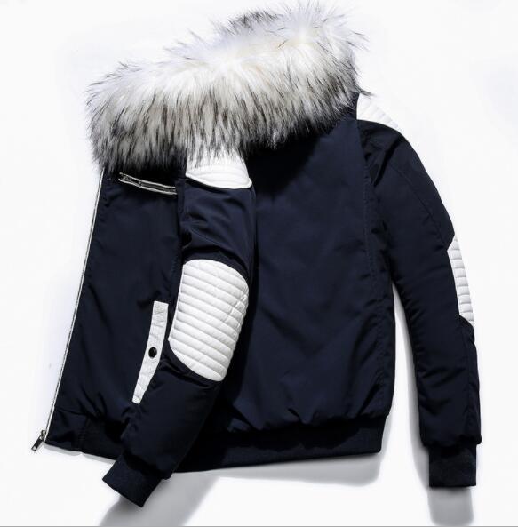 Mens Winter Jackets Fur Hooded Warm Thicken Coats Hommes Casual Contrast Color Outerwear Male Down Jacket, Black and red
Mens Winter Jackets Fur Hooded Warm Thicken Coats Hommes Casual Contrast Color Outerwear Male Down Jacket, Black and red