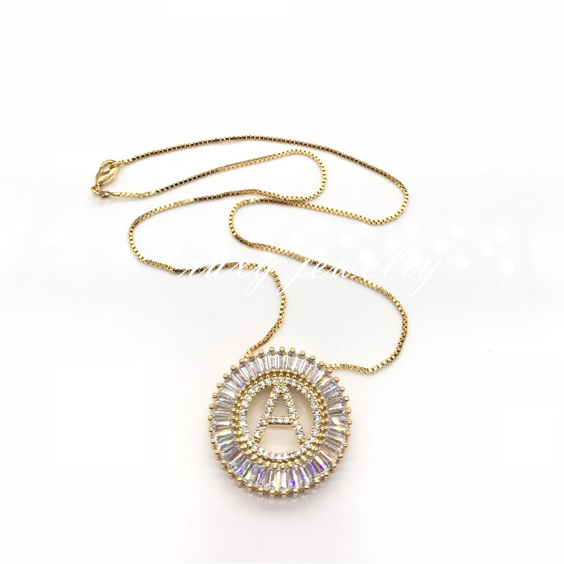 1pcs Gold Color Letter Necklace Micro Pave CZ 27mm Letters Charm 26 Alphabet Letter Initial Inicial Pendant Necklace Jewelry
1pcs Gold Color Letter Necklace Micro Pave CZ 27mm Letters Charm 26 Alphabet Letter Initial Inicial Pendant Necklace Jewelry