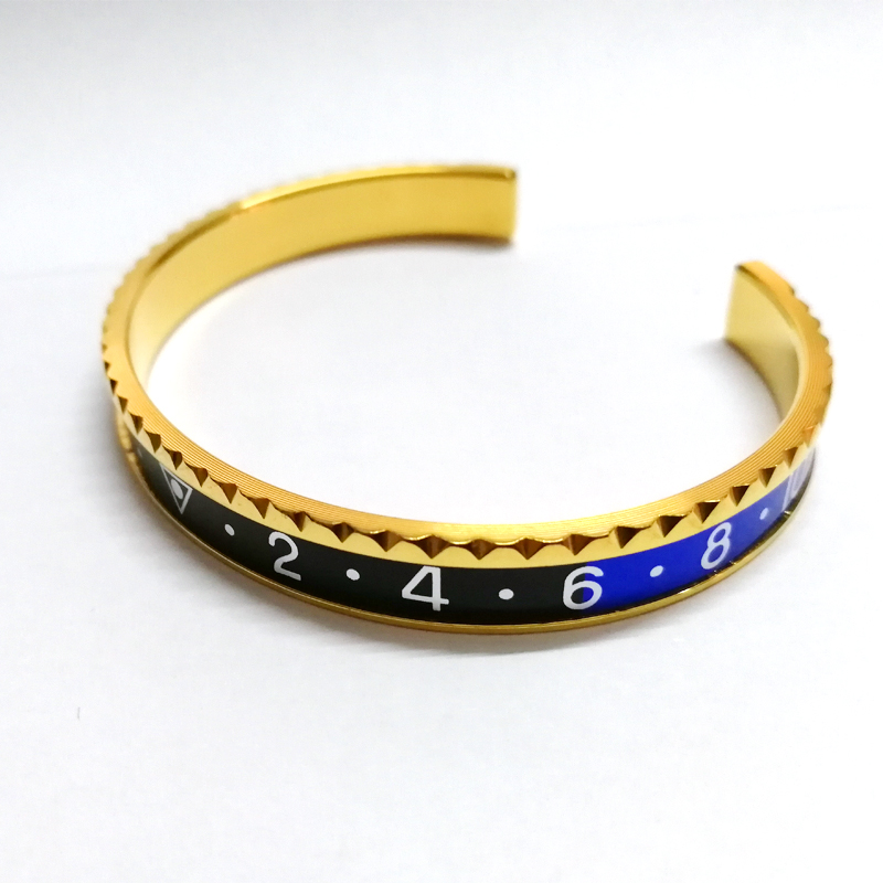 Fashion-316L Titanium steel Pulseras Vintage Silver Plated Bangle for Men Stainless Steel Cuff Speedometer Bracelet Unisex Free Shipping