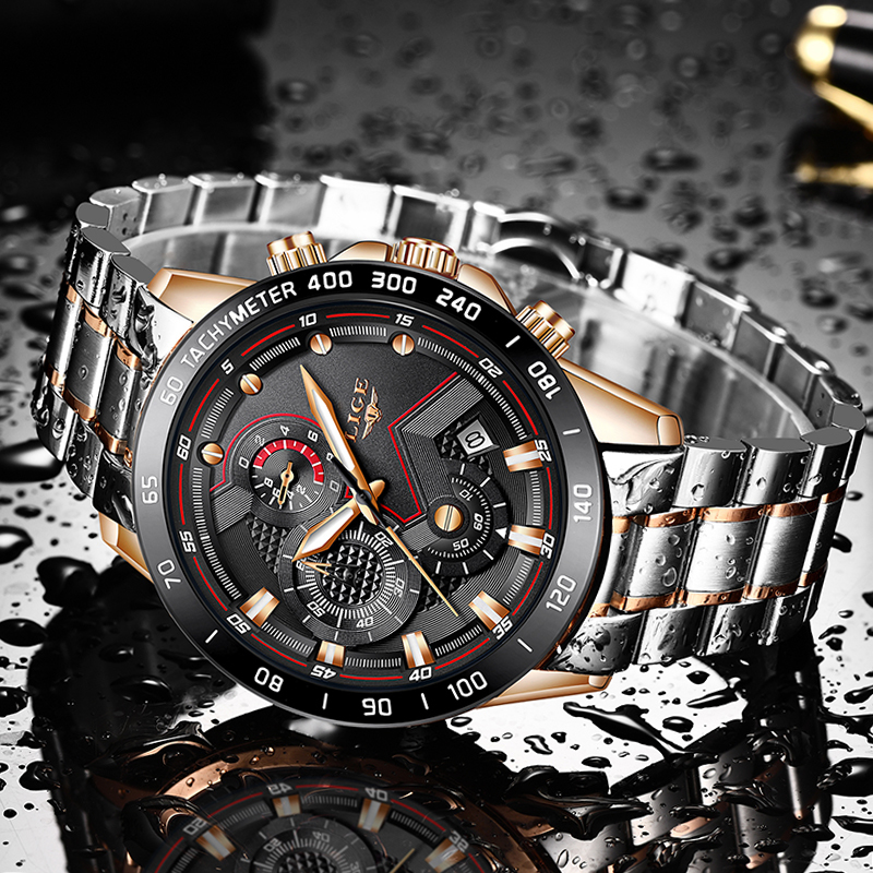 Relogio Masculino 2019 New Watches Men Luxury Brand LIGE Chronograph Men Sports Watches Waterproof Full Steel Quartz Men's Watch LY191216, Rose gold black
Relogio Masculino 2019 New Watches Men Luxury Brand LIGE Chronograph Men Sports Watches Waterproof Full Steel Quartz Men's Watch LY191216, Rose gold black