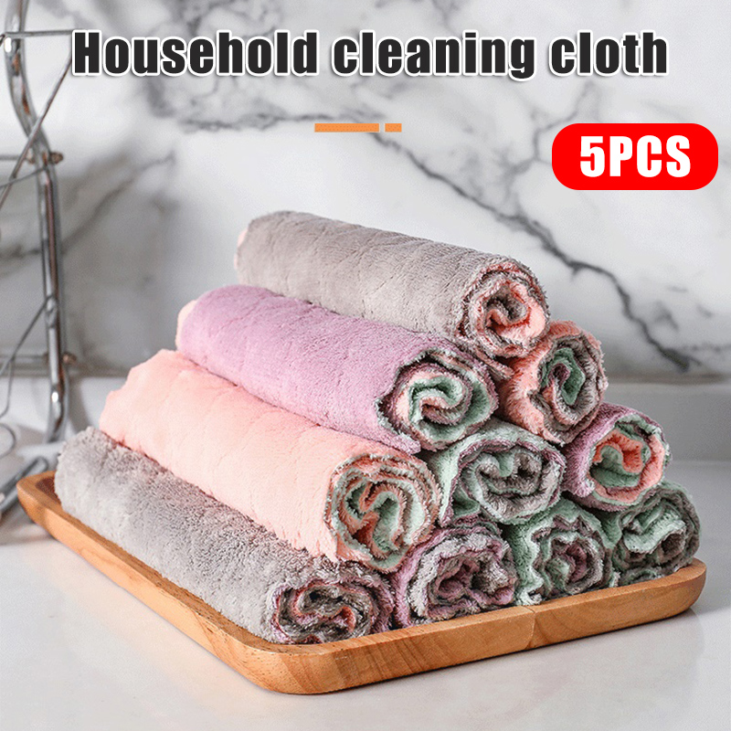 5 Pcs Washcloths Nonstick Oil Velvet Hanging Kitchen Dishclout Hand Towels Clean Stains Towels DAG-ship
5 Pcs Washcloths Nonstick Oil Velvet Hanging Kitchen Dishclout Hand Towels Clean Stains Towels DAG-ship