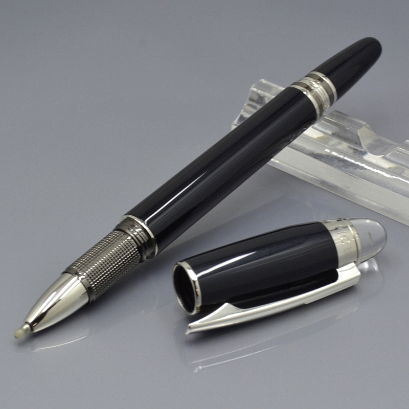 wholesale Hot sales Black Sier ballpoint / Roller ball pen with Crystal Head office stationery business Calligraphy ink pens Gift No Box