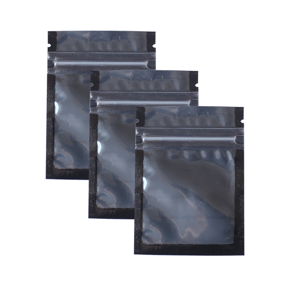 6.5x9cm(2.5x3.5in) 100X Glossy Translucent Tear Notch Flat Pouch Mylar Reclosable Small Black Zip Lock Bag
6.5x9cm(2.5x3.5in) 100X Glossy Translucent Tear Notch Flat Pouch Mylar Reclosable Small Black Zip Lock Bag