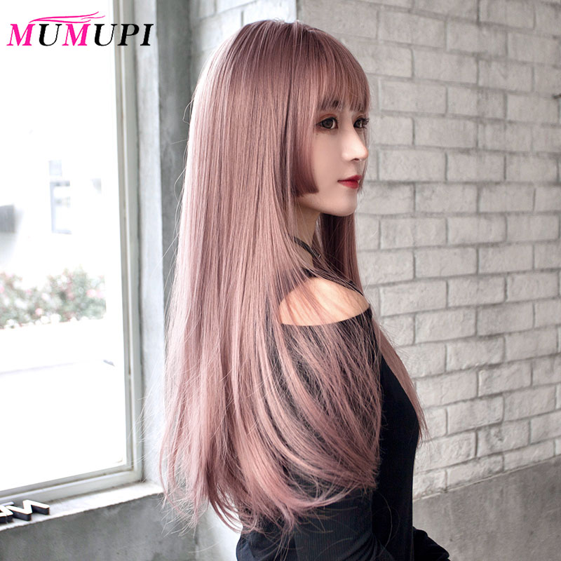 MUMUPI Straight Cosplay Lolita Wigs with Bangs Gray Purple Synthetic Hair Japan Harajuku Cosplay Wigs for Women Heat Resistant, T1b/613
MUMUPI Straight Cosplay Lolita Wigs with Bangs Gray Purple Synthetic Hair Japan Harajuku Cosplay Wigs for Women Heat Resistant, T1b/613