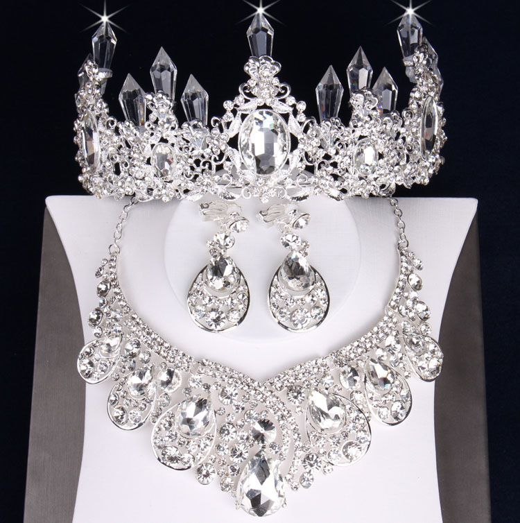 Charming Silver Jewelry 3 Pieces Suits Necklace Earrings Tiaras/Crowns Bridal Jewelry Sets Bridal Accessories Wedding Jewelry T303598
Charming Silver Jewelry 3 Pieces Suits Necklace Earrings Tiaras/Crowns Bridal Jewelry Sets Bridal Accessories Wedding Jewelry T303598