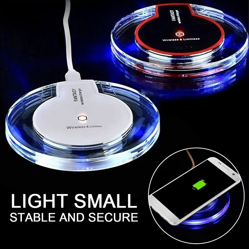 Qi Wireless Charger Phone Charger Pad Portable Fantasy crystal Universal LED Lighting Tablet K9 Charging For i11 XS MAX Samsung S10e Plus
Qi Wireless Charger Phone Charger Pad Portable Fantasy crystal Universal LED Lighting Tablet K9 Charging For i11 XS MAX Samsung S10e Plus