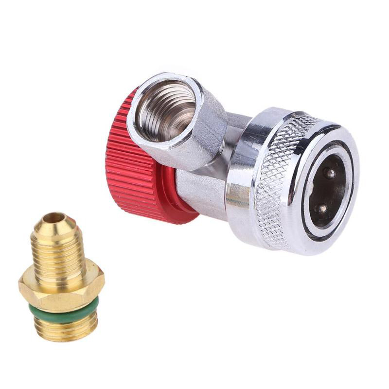 1Set Auto Freon R134A A/C Air Conditioning Adjustable Quick Coupler Refrigerant High Low Voltage Adapter