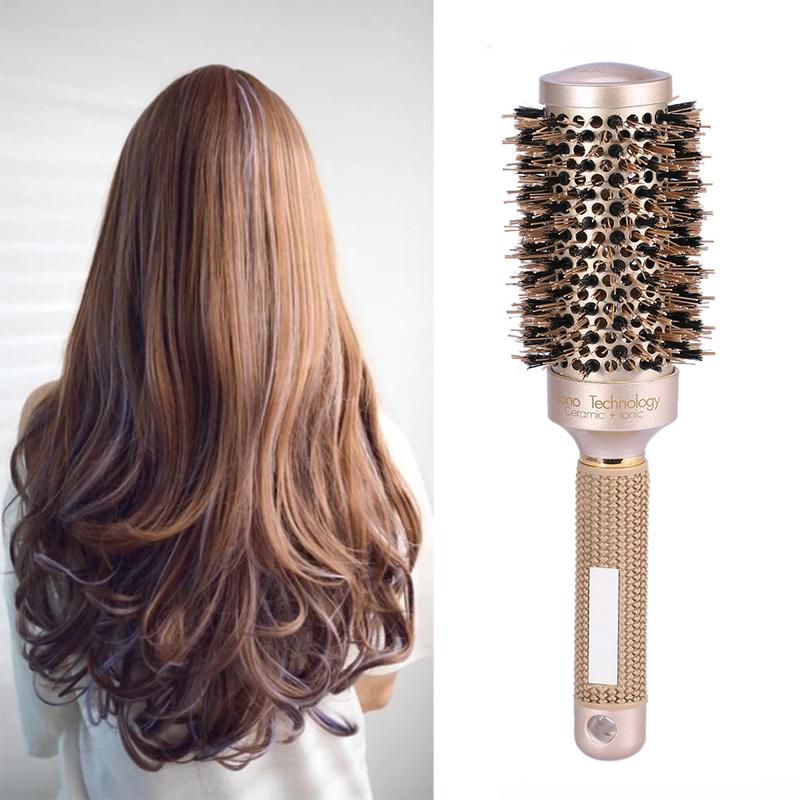 genuine Ceramic Iron Round Comb Salon Hairdressing Curling Hair Style Brushes Non-slip handle Synthetic Hair Barber Combs, Silver
genuine Ceramic Iron Round Comb Salon Hairdressing Curling Hair Style Brushes Non-slip handle Synthetic Hair Barber Combs, Silver