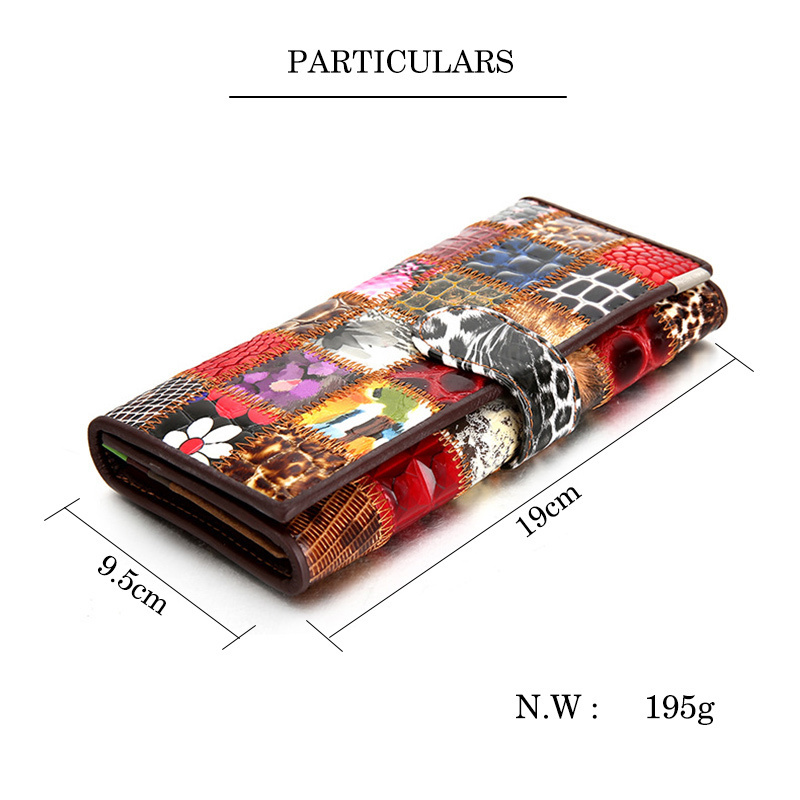 Prettyzy Genuine Leather Women Wallets Patchwork Hasp Coin Pocket Purse Female Clutch Bag Money Clip Slim Carteira Cartera Mujer Y19052302