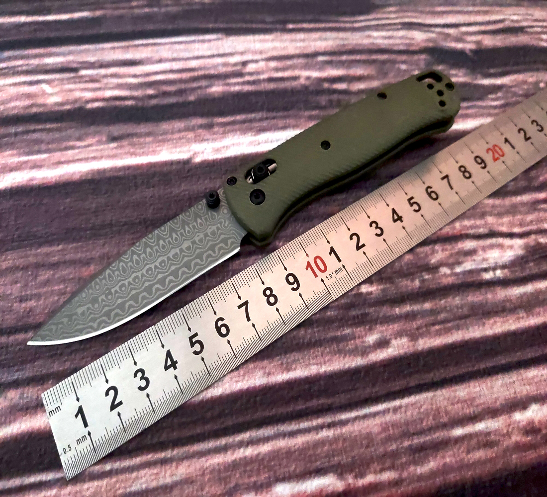Benchmade Ball Bug AXIS Folding Knife 3.24 "Powder Damascus Steel Blade, G10 CNC Handle -535-191, smooth opening and closing, extremely shar
Benchmade Ball Bug AXIS Folding Knife 3.24 "Powder Damascus Steel Blade, G10 CNC Handle -535-191, smooth opening and closing, extremely shar