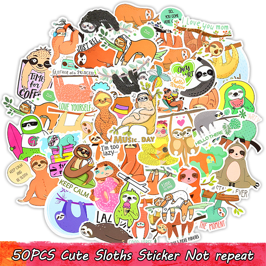 50 Pcs Cute Sloth Waterproof Vinyl Stickers Pack for Kids Teens Adults to DIY Laptop Water Bottle Luggage Scrapbook Bike Decals Home Decor
50 Pcs Cute Sloth Waterproof Vinyl Stickers Pack for Kids Teens Adults to DIY Laptop Water Bottle Luggage Scrapbook Bike Decals Home Decor