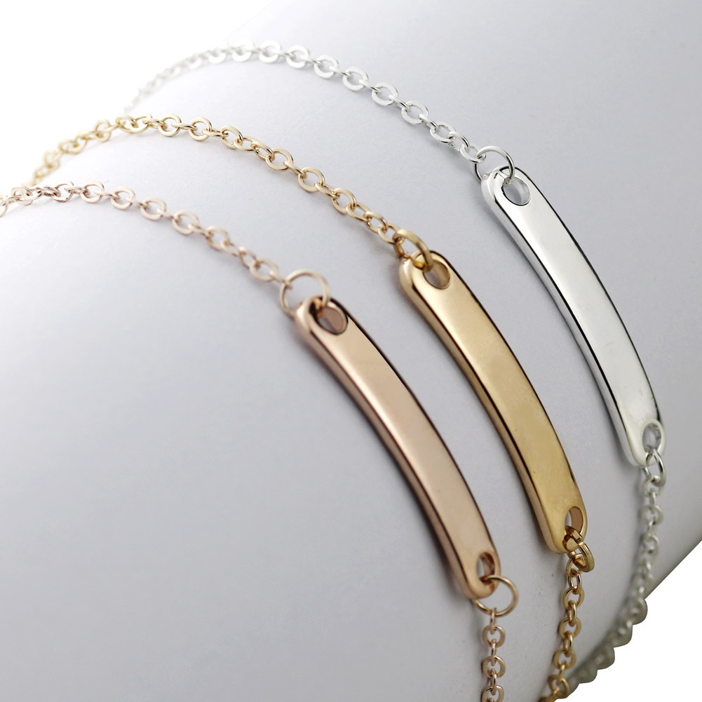 fashion stainless steel bracelet gold can custom name id initial charm bracelets blank bar bracelet for women personalize jewelry gifts
fashion stainless steel bracelet gold can custom name id initial charm bracelets blank bar bracelet for women personalize jewelry gifts