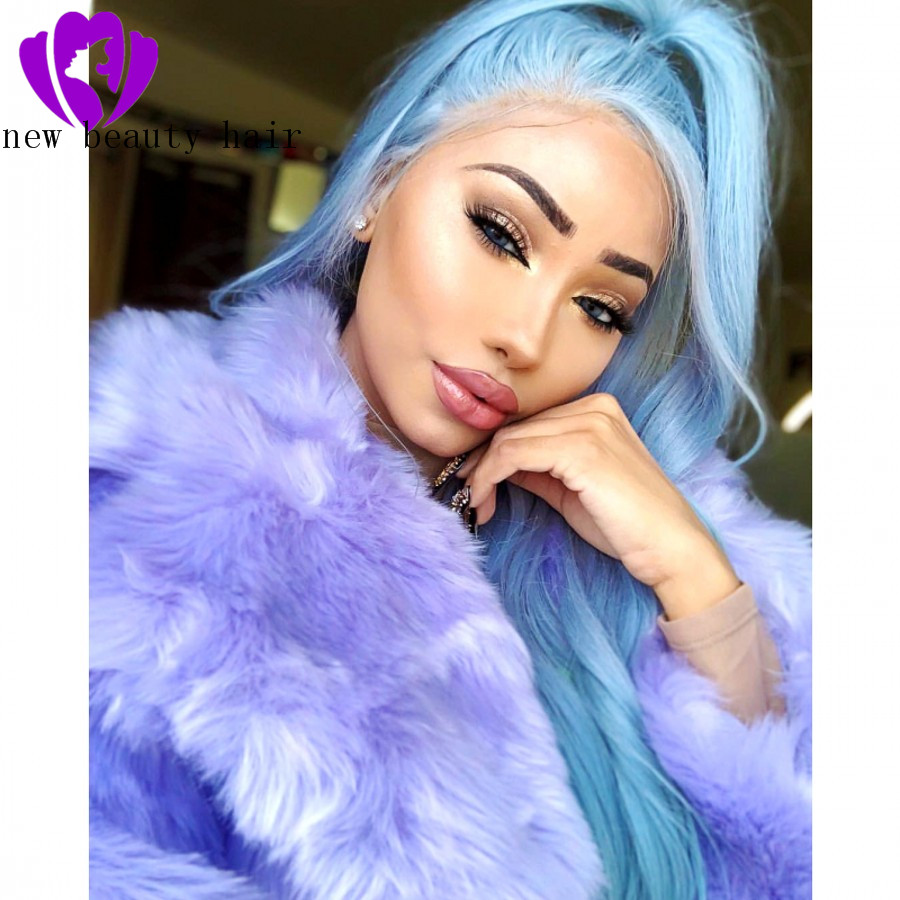 Straight 360 lace Heat Resistant Hair wig long Yellow/red/blue/blonde /brown /orange Color Synthetic Lace Front Wigs for Cosplay Make up
