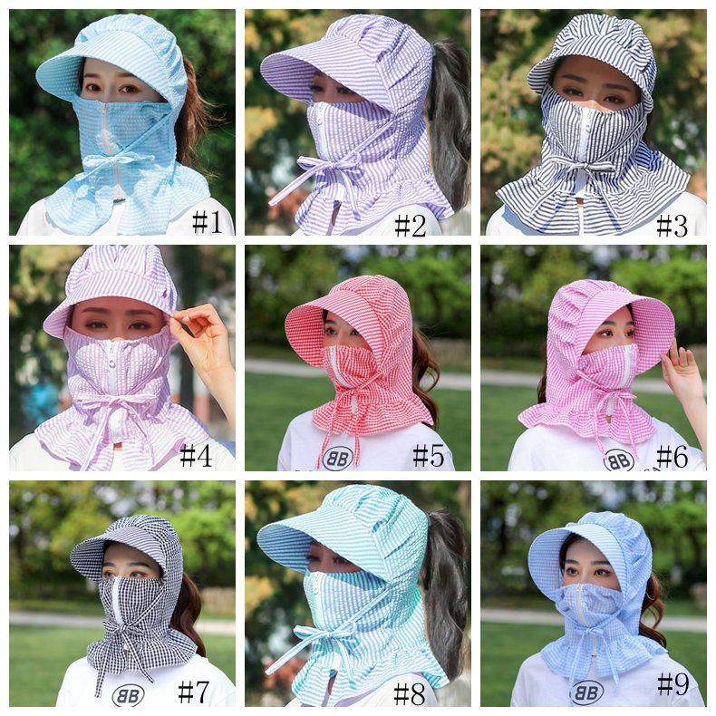 Fishing Cap Sport Hiking Camping Visor Hat Uv Protection Face Neck Cover Summer Outdoor Fishing Sun Protective Mask Caps Hats GGA3342-3