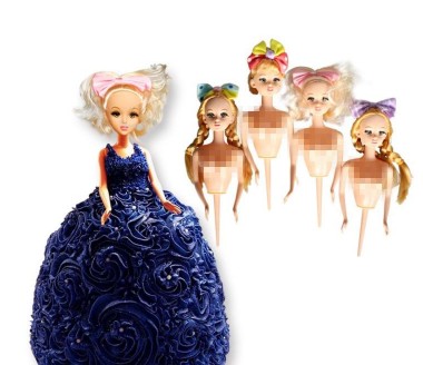Doll Cake Mold Plastic Bobbi Doll Toppers Dress Cake Doll Birthday Cake Decorating Tools Wedding Decoration