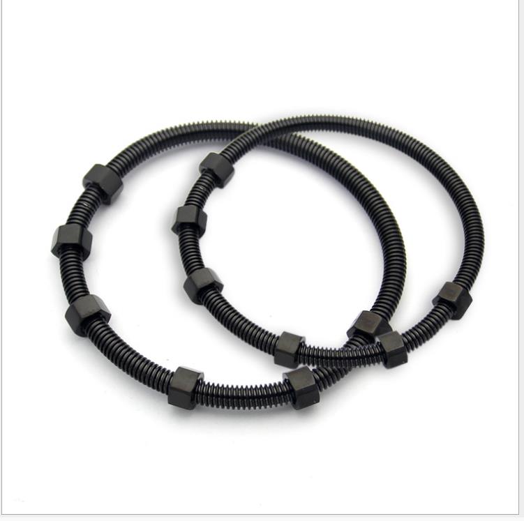 Six screw Bracelet titanium steel women and men couple six nut Bracelet