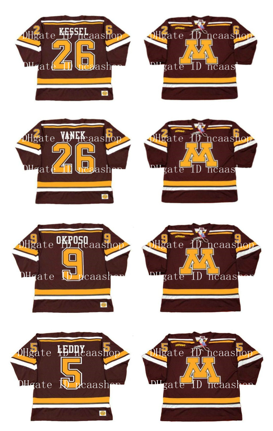 Vintage Minnesota Gophers Jersey 26 THOMAS VANEK 26 PHIL KESSEL 9 KYLE OKPOSO 5 NICK LEDDY Custom Any Name Number NCAA Hockey Jerseys, Custom name number
Vintage Minnesota Gophers Jersey 26 THOMAS VANEK 26 PHIL KESSEL 9 KYLE OKPOSO 5 NICK LEDDY Custom Any Name Number NCAA Hockey Jerseys, Custom name number