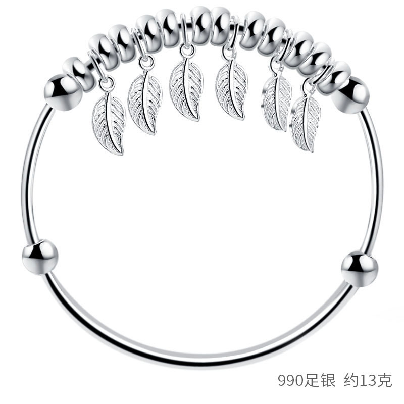 Ladys silver bracelet female creative personality small fresh handmade beaded 990 silver bracelet jewelry literary leaves best gift for girl
Ladys silver bracelet female creative personality small fresh handmade beaded 990 silver bracelet jewelry literary leaves best gift for girl