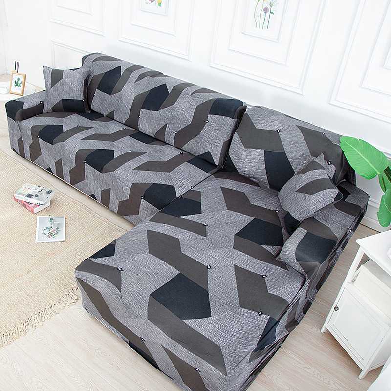 Geometric Elastic Sofa Covers for Living Room Universal All-inclusive Sectional Slipcovers Couch Cover Sofa Cover 1/2/3/4 seater