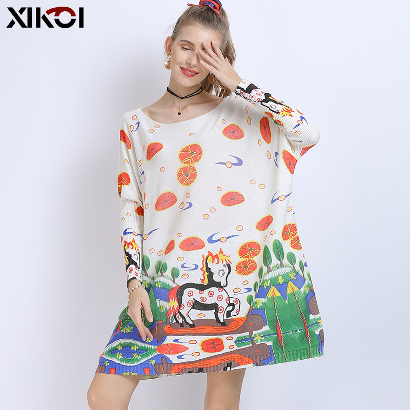 Autumn Winter Women Long Loose Sweaters Full Sleeve Slash Neck Cartoon Print Knitted Sweater Ladies Casual Pullovers Sweaters, Khaki
Autumn Winter Women Long Loose Sweaters Full Sleeve Slash Neck Cartoon Print Knitted Sweater Ladies Casual Pullovers Sweaters, Khaki