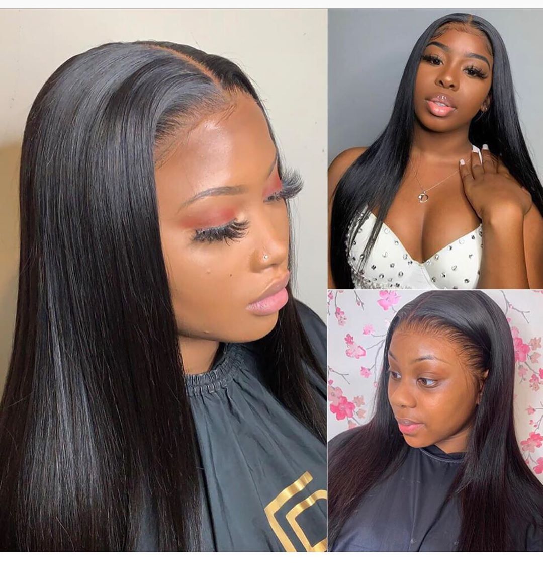 DIVA Glueless Full ace Human Hair Wigs Pre Plucked Hairline 13X6 Brazilian Straight Lace Frontal Wig 150%density Remy