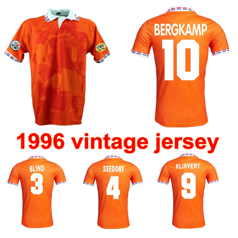 1996 Netherlands Retro soccer jersey Vintage Holland football shirt 96 97 home classic BERGKAMP SEEDORF KLUIVERT football Shirts, Black;yellow
1996 Netherlands Retro soccer jersey Vintage Holland football shirt 96 97 home classic BERGKAMP SEEDORF KLUIVERT football Shirts, Black;yellow