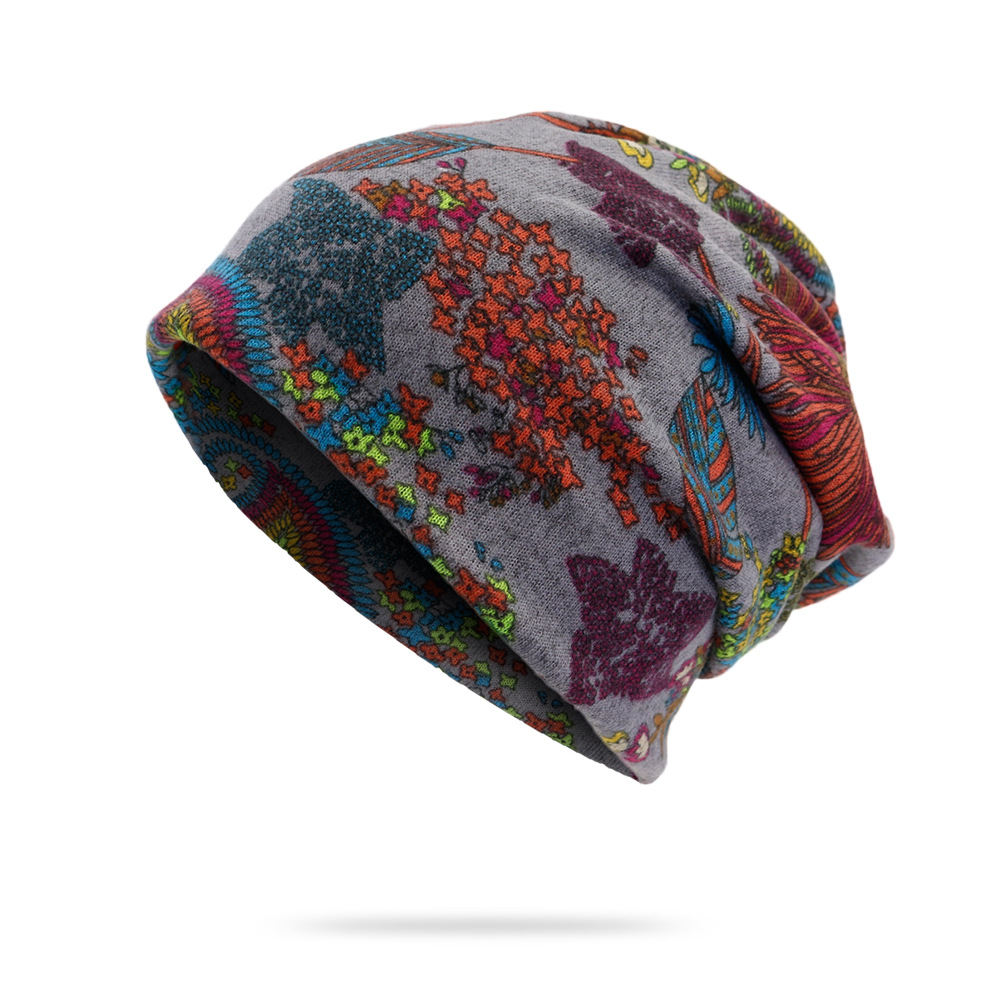Fashion- Beanie Headwrap for Cancer Patients Lost Hair Casual Outdoor Head Cover Comfortable Scarf Convertible Windproof Hat