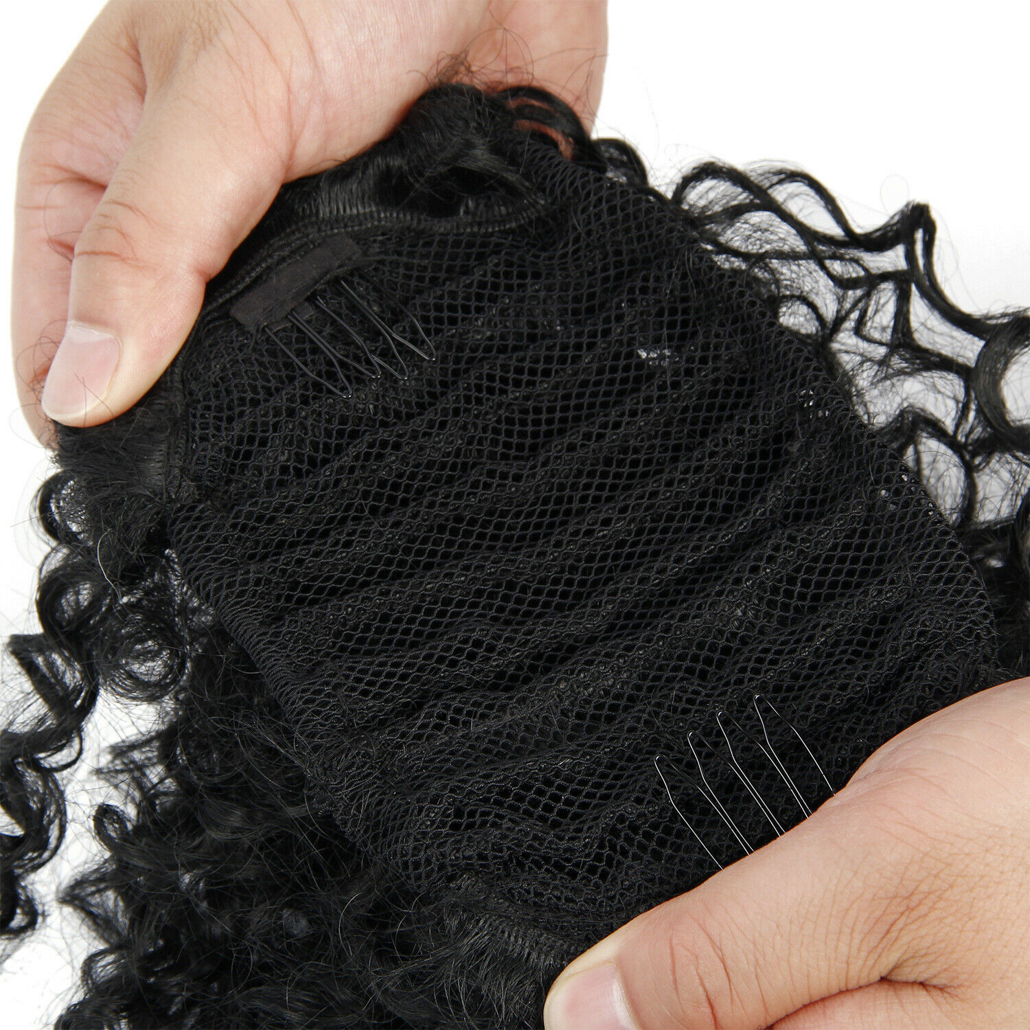 Natural color kinky curly drawstring ponytail human hair dyeable 100g 120g 140g 160g 1pcs free ship