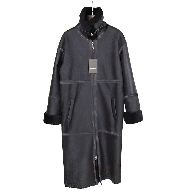 OFTBUY 2019 Double-faced Fur Outerwear Winter Jacket Women Long Parka Merino Sheep Real Fur Coat Thick Streetwear, Black orange
OFTBUY 2019 Double-faced Fur Outerwear Winter Jacket Women Long Parka Merino Sheep Real Fur Coat Thick Streetwear, Black orange