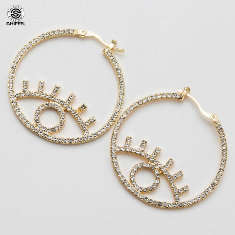 SHIFEEL 2019 New Arrival Occident Fashion Geometric Acrylic Eye Hollow Round Big Hoop Earrings Hyperbole Women Jewelry Pendients
SHIFEEL 2019 New Arrival Occident Fashion Geometric Acrylic Eye Hollow Round Big Hoop Earrings Hyperbole Women Jewelry Pendients