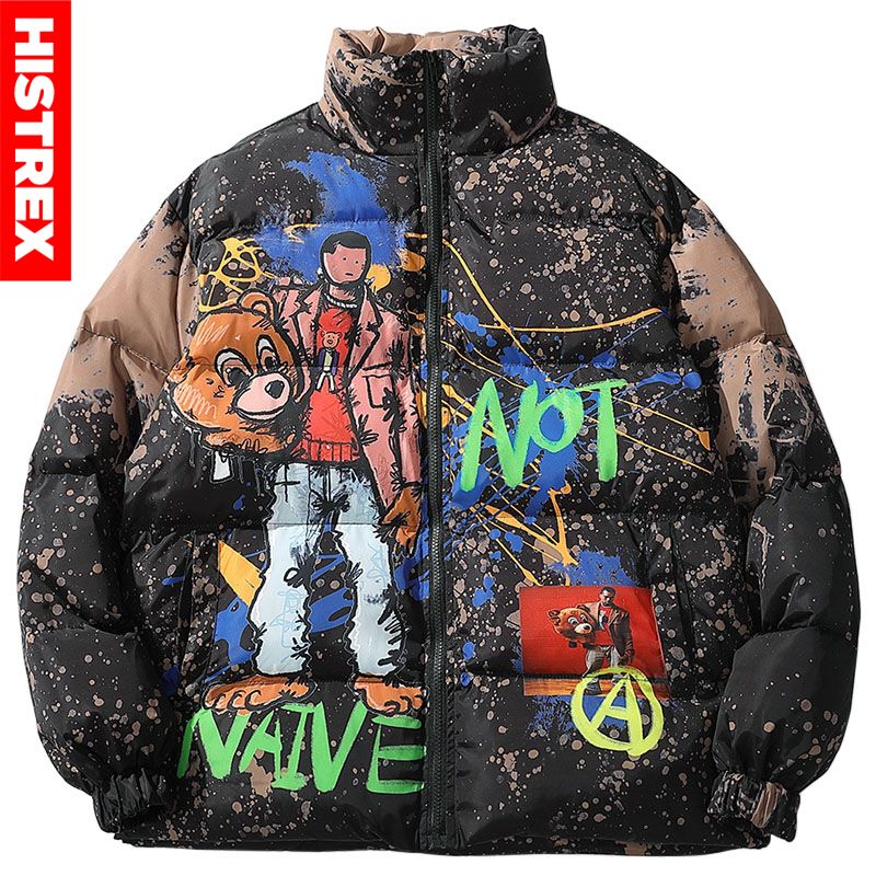 2020 Hip Hop Jacket Parka Cartoon Graffiti Streetwear Men Windbreaker Harajuku Winter Padded Jacket Coat Puffer Vintage Outwear, Black
2020 Hip Hop Jacket Parka Cartoon Graffiti Streetwear Men Windbreaker Harajuku Winter Padded Jacket Coat Puffer Vintage Outwear, Black