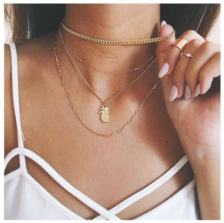 Pendant Necklaces Charm Multilayer Pineapple For Women Vintage Choker Layer Necklace Statement Party Jewelry 2021
Pendant Necklaces Charm Multilayer Pineapple For Women Vintage Choker Layer Necklace Statement Party Jewelry 2021