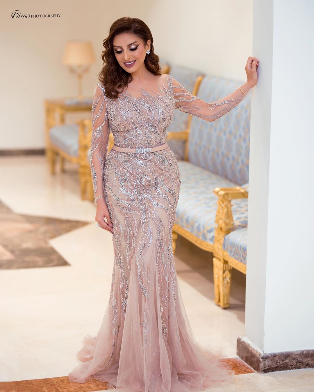 Aso Ebi 2020 Arabic Angham Lace Beaded Sexy Evening Dresses Sheer Neck Mermaid Prom Dresses Vintage Formal Party Second Reception Gowns ZJ36