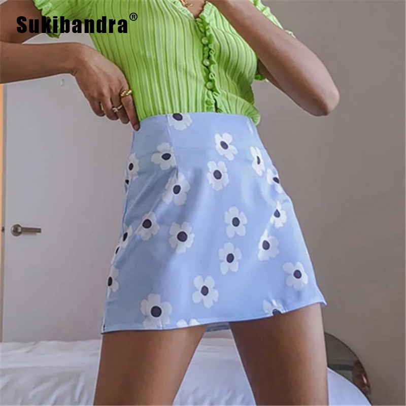 Sukibandra Summer Vintage Short Floral Print Sexy High Waist Mini Skirt Korean Style Women Woman Skirts Womens Beach Blue Skirt
Sukibandra Summer Vintage Short Floral Print Sexy High Waist Mini Skirt Korean Style Women Woman Skirts Womens Beach Blue Skirt