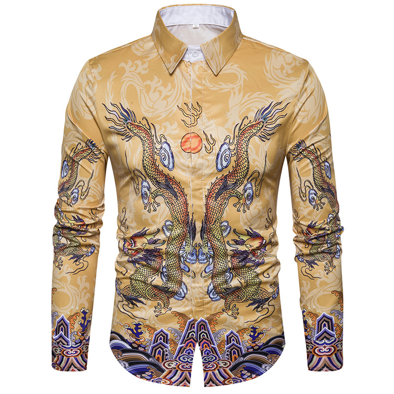 3D Dragon Printed Shirt Men 2020 New Men Shirt Casual Cotton Mens Dress Shirts Long Sleeve Slim Fit Male 3XL, As picture show
3D Dragon Printed Shirt Men 2020 New Men Shirt Casual Cotton Mens Dress Shirts Long Sleeve Slim Fit Male 3XL, As picture show