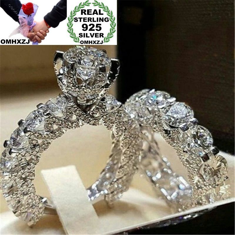 OMHXZJ Wholesale European Fashion Woman Man Party Wedding Gift Silver White Luxury 925 Sterling Silver Ring Set RR197
OMHXZJ Wholesale European Fashion Woman Man Party Wedding Gift Silver White Luxury 925 Sterling Silver Ring Set RR197