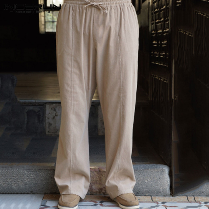 INCERUN Men Casual Pants Cotton Loose Joggers Elastic Waist Trousers Men Solid Color 2019 Chinese Style Vintage Pants Streetwear, Khaki pants
INCERUN Men Casual Pants Cotton Loose Joggers Elastic Waist Trousers Men Solid Color 2019 Chinese Style Vintage Pants Streetwear, Khaki pants