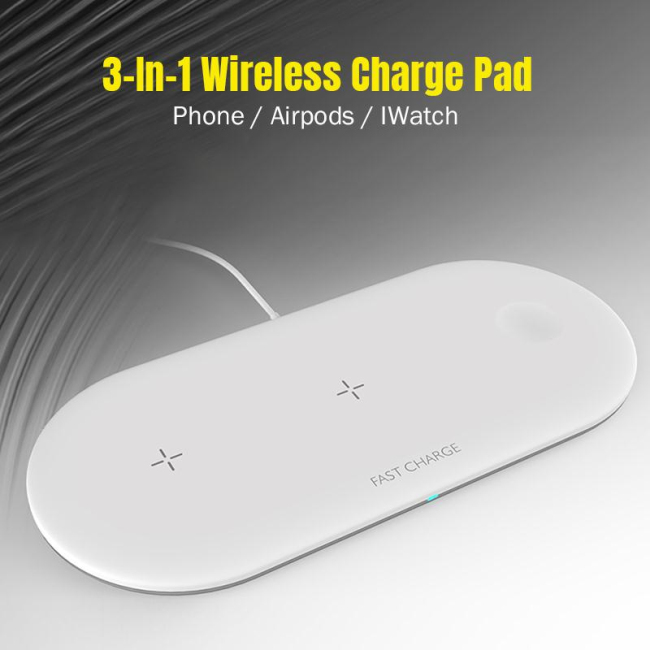 Min.1set 3-In-1 Wireless Charger Pad QI Universal 10w Quick Charging For Smart Phone & Smart Watch & Wireless Bluetooth Earphones
Min.1set 3-In-1 Wireless Charger Pad QI Universal 10w Quick Charging For Smart Phone & Smart Watch & Wireless Bluetooth Earphones