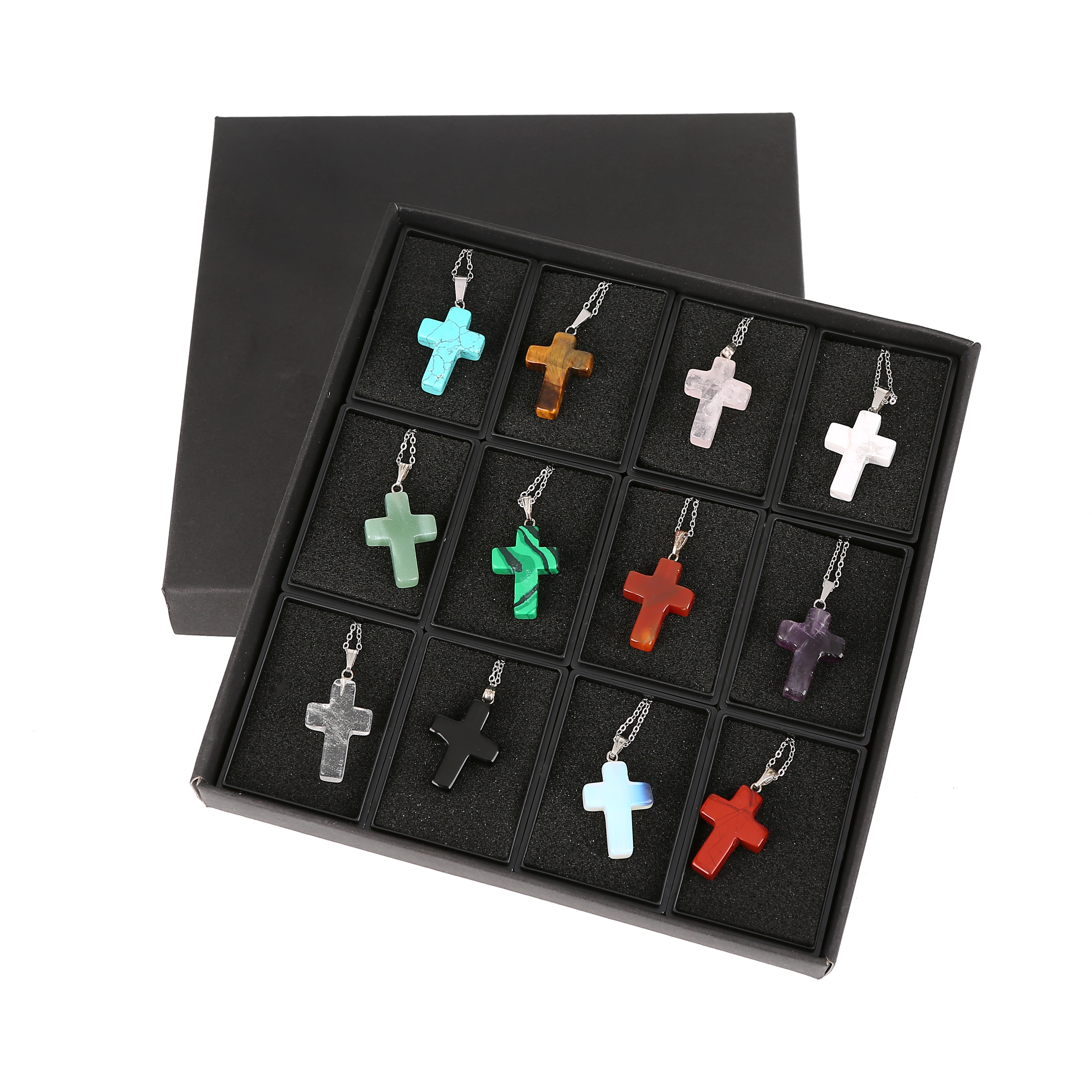 Cross pendant, men and women, exquisite, simple and generous, popular necklace, 12 pieces