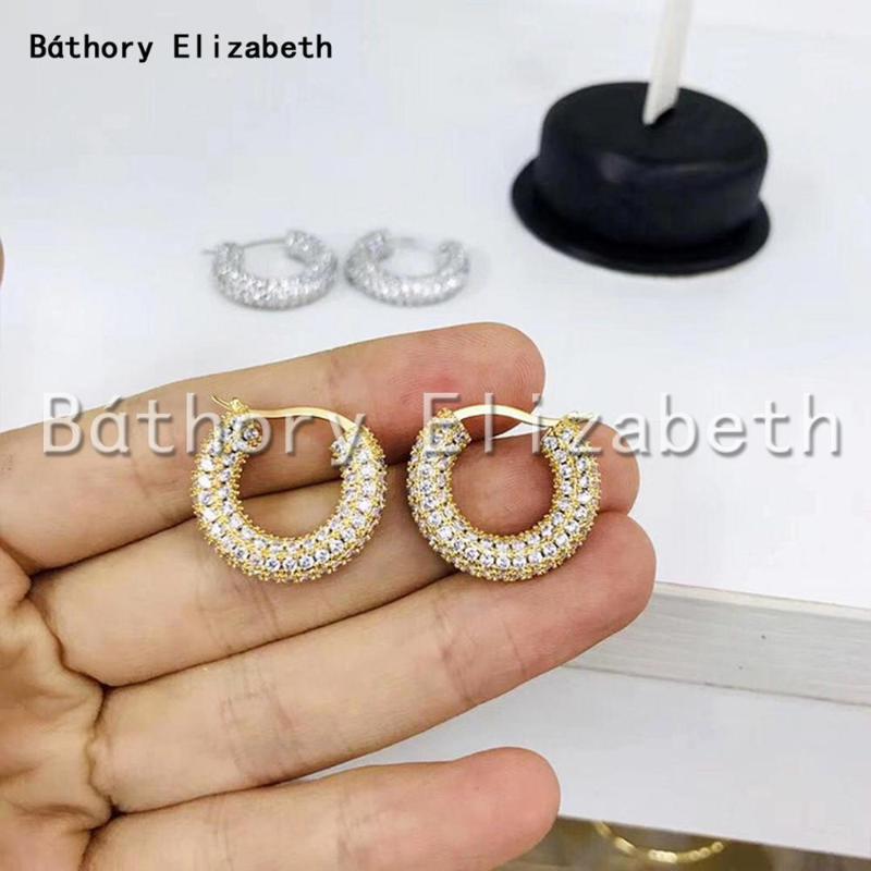 Hoop & Huggie Elizabety Fashion Jewelry Vintage Earrings Micro-Inlaid Zircon Gold Circle Temperament For Women
Hoop & Huggie Elizabety Fashion Jewelry Vintage Earrings Micro-Inlaid Zircon Gold Circle Temperament For Women