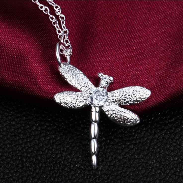 High grade 925 sterling silver Insets Dragonfly Set jewelry sets DFMSS302 Factory direct sale 925 silver necklace bracelet earring ring