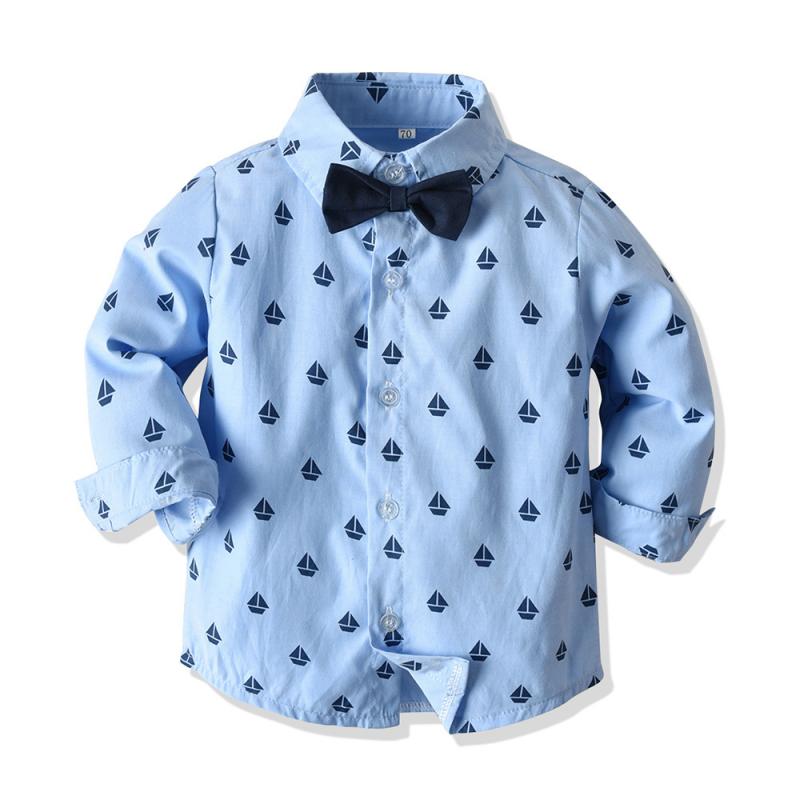 Kids Boy Gentleman Clothing Set Newborn Long Sleeve Bowtie Shirt + Waistcoat + Pants Baby Boys Outfits Suit for Wedding Party
