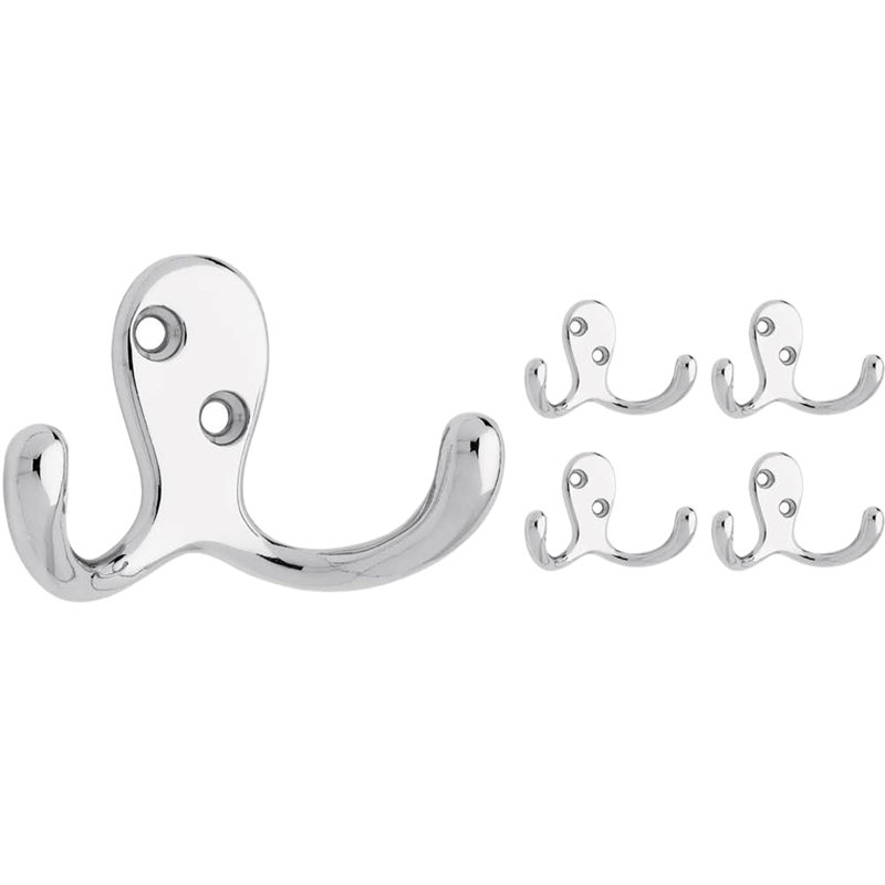 5-Pack Double Prong Robe Hook, 5-Pack, Polished Chrome,Use for Hats, Bags, Robes and Towels,Wall Hooks Are perfect for Home, Kit
5-Pack Double Prong Robe Hook, 5-Pack, Polished Chrome,Use for Hats, Bags, Robes and Towels,Wall Hooks Are perfect for Home, Kit
